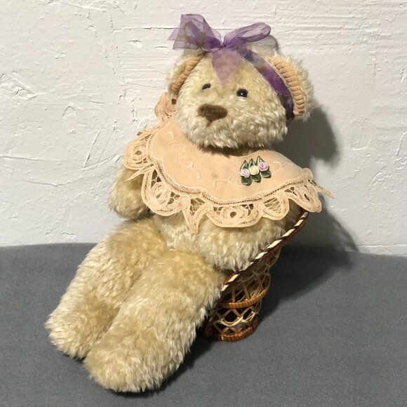 First & Main Teddy Bear Plush "Chantilly" Boho Cottagecore VTG - Picture 2 of 11